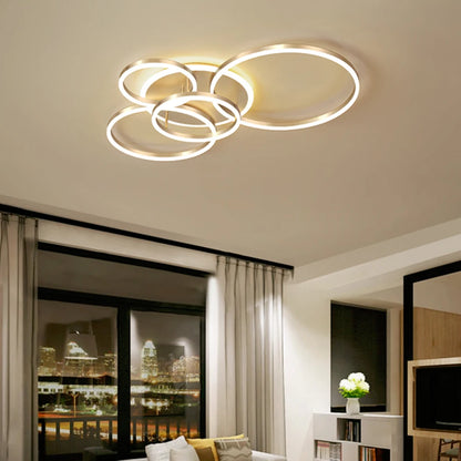 "IRALAN Modern LED Hanging Ceiling Lamp – Round Chandelier for Bedroom, Living & Dining Room"