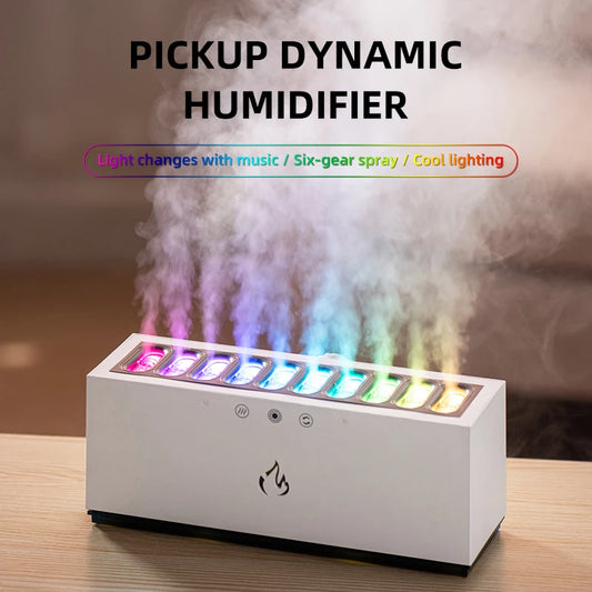 Ultrasonic Humidifier | RGB LED Light | Sound Rhythm | USB Rechargeable | Home Humidifier