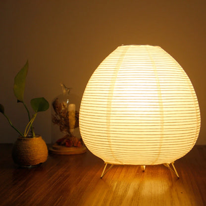 "Japanese Rice Paper LED Table Lamp – Modern Decor for Living Room, Bedroom & Study"