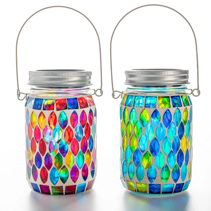 Solar Mosaic Lantern | Outdoor Lighting | Waterproof | Garden Decor | Patio Lights