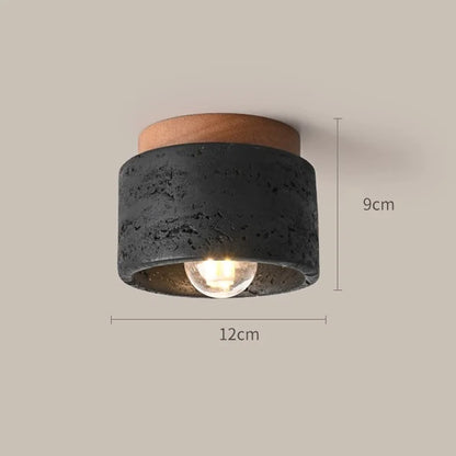 "E27 LED Stone Marble Ceiling Lamp – Modern Round Downlight for Home Decor"