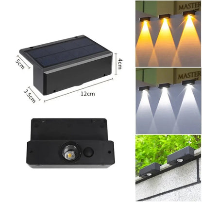 Solar LED Wall Lamp | Outdoor Lighting | Waterproof | Bright | Garden Decor