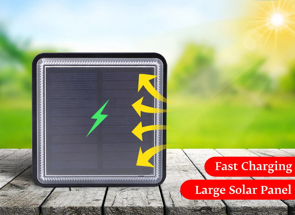 "12-LED Solar Deck Light – Large Solar Panel, Waterproof Outdoor Step Light with Auto ON/Off"