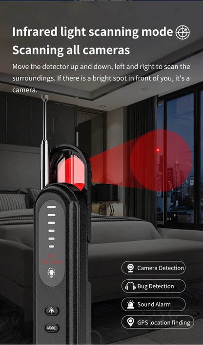 Hidden Camera Detector | GPS Tracker Finder | Anti-Spy Device | Wireless Signal Scanner | Privacy Protection