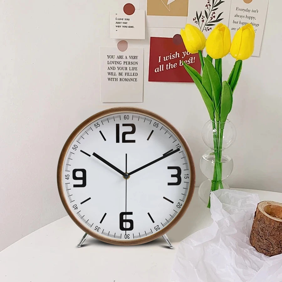 Wooden Wall Clock | Silent Quartz Movement | Modern Design | Home Decor | Living Room