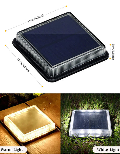 "12-LED Solar Deck Light – Large Solar Panel, Waterproof Outdoor Step Light with Auto ON/Off"