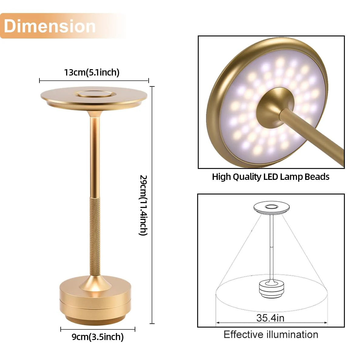 "Simple Charging Table Lamp – Dimmable LED Desk & Atmosphere Lamp with USB Charging"