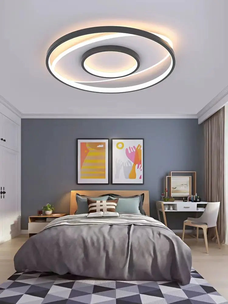 "Modern LED Ceiling Light – 50CM Dimmable Round Lamp for Bedroom & Living Room"