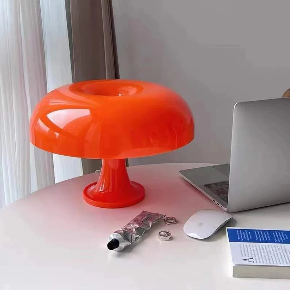 "Minimalist Mushroom Table Lamp – E14 Ornament Light for Living Room & Bedside"