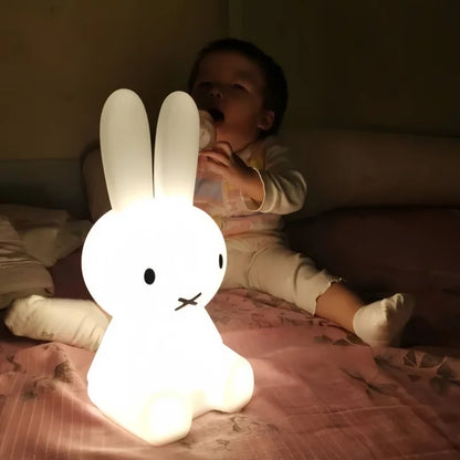 "Creative Rabbit Bears Nightlight – Rechargeable Bedside Lamp for Children’s Bedrooms"