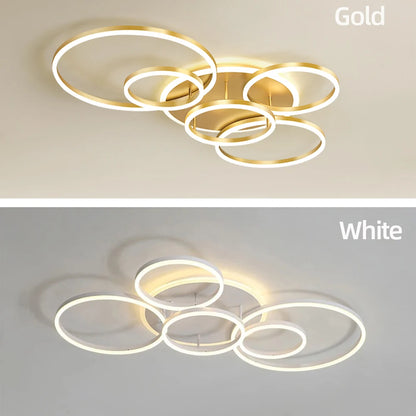 "IRALAN Modern LED Hanging Ceiling Lamp – Round Chandelier for Bedroom, Living & Dining Room"