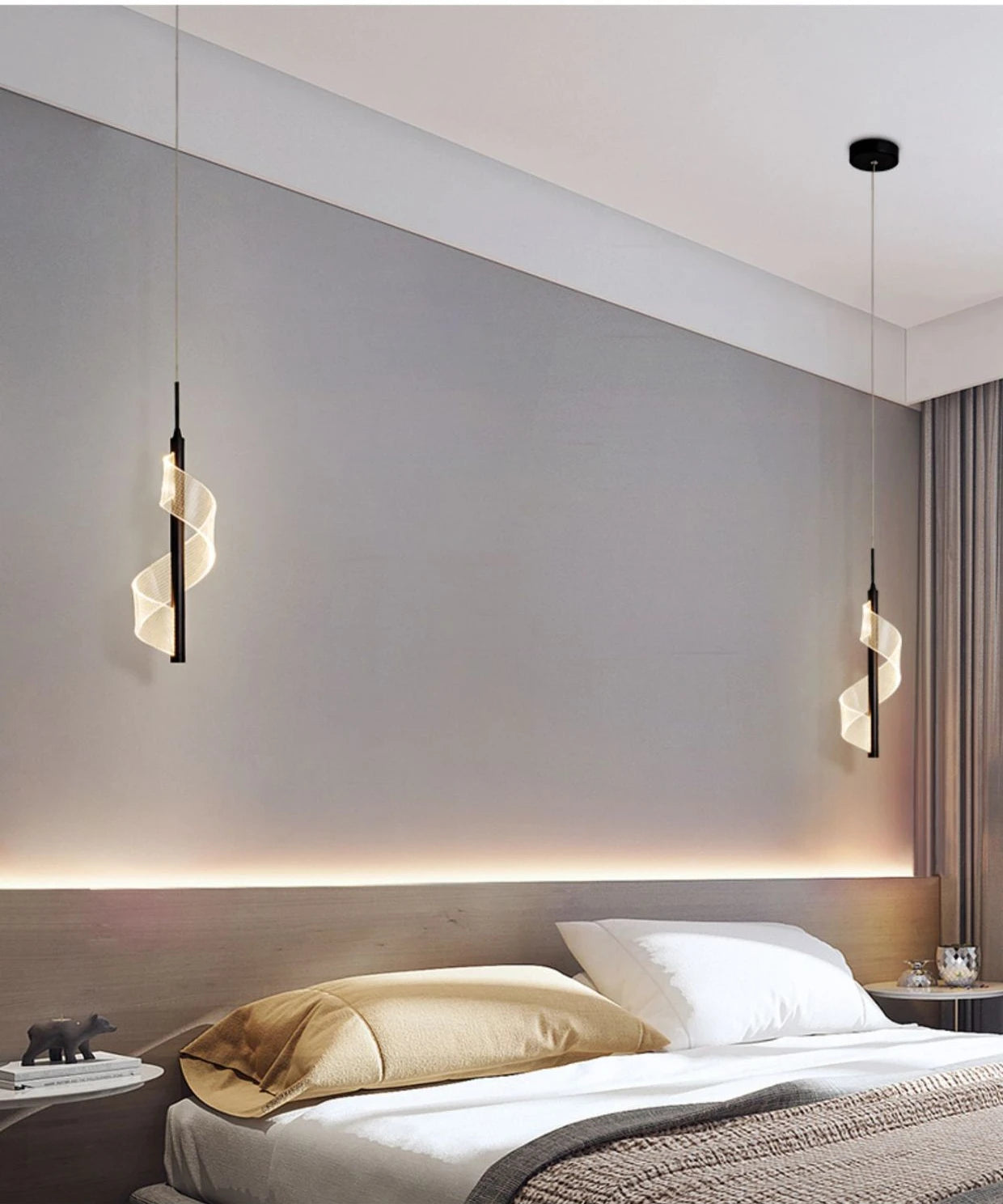 "Modern LED Pendant Lighting – Nordic Hanging Lamp for Bedroom & Hotel Decor"