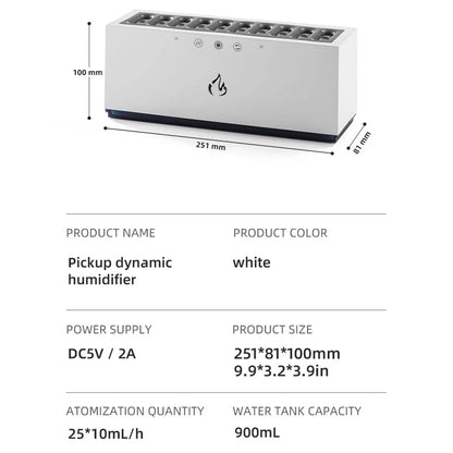 Ultrasonic Humidifier | RGB LED Light | Sound Rhythm | USB Rechargeable | Home Humidifier