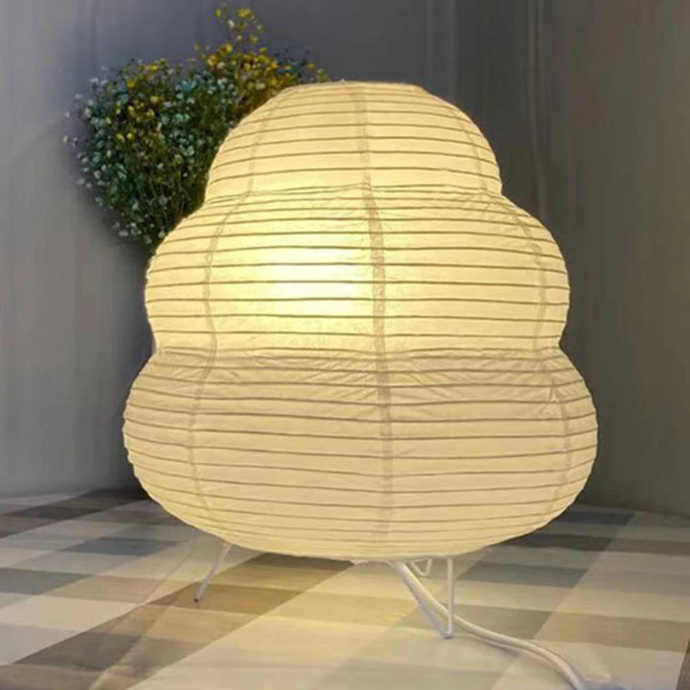 "Japanese Rice Paper LED Table Lamp – Modern Decor for Living Room, Bedroom & Study"