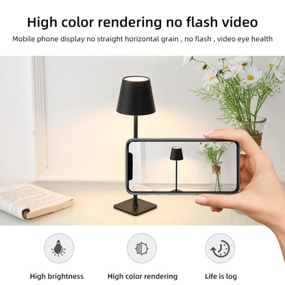 Touch Desk Lamp | LED | USB Rechargeable | Dimmable | Eye-Friendly