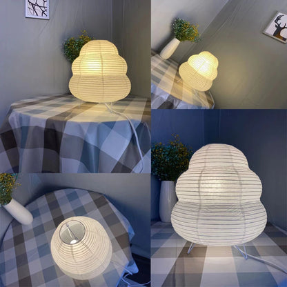 "Japanese Rice Paper LED Table Lamp – Modern Decor for Living Room, Bedroom & Study"