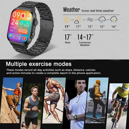 Men's&wemen Smartwatch NFC 1.95" AMOLED Screen Smartwatch Series 8 Bluetooch Call IP68 Waterproof