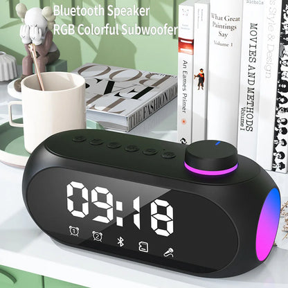 Multifunctional Bluetooth Speaker | 360° Surround Sound | RGB Lighting | Alarm Clock | FM Radio