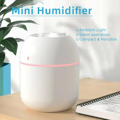 "Mini Portable Water Drop Air Humidifier – USB Desktop Silent Atomizer for Home & Office"