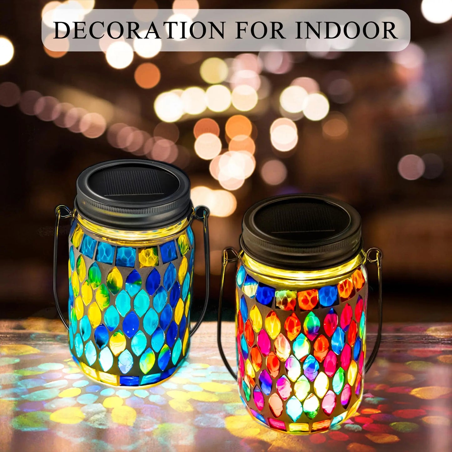 Solar Mosaic Lantern | Outdoor Lighting | Waterproof | Garden Decor | Patio Lights