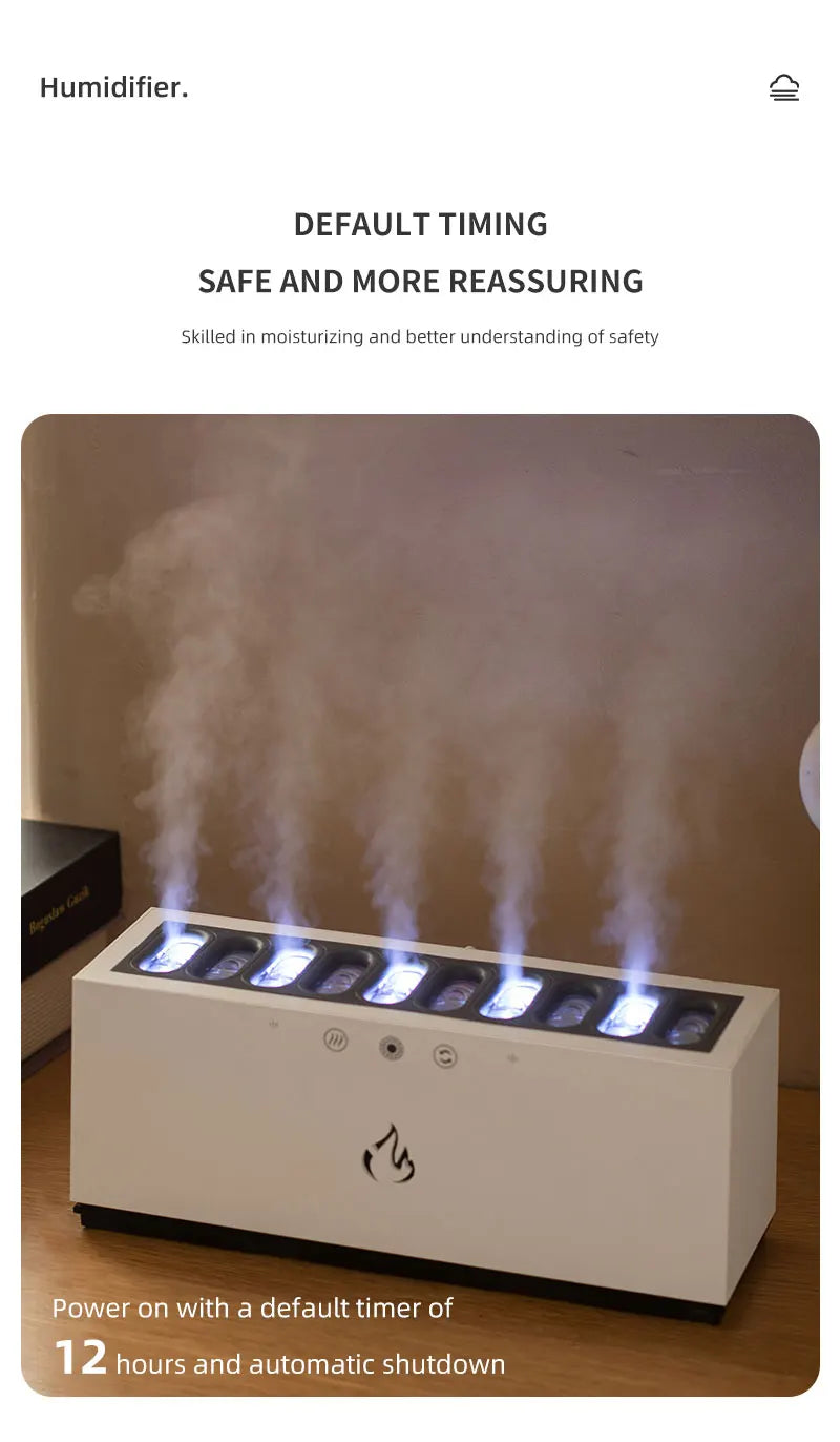 Ultrasonic Humidifier | RGB LED Light | Sound Rhythm | USB Rechargeable | Home Humidifier