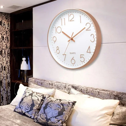 "8-Inch Silent Wall Clock – Modern Non-Ticking Battery-Operated Decorative Clock"