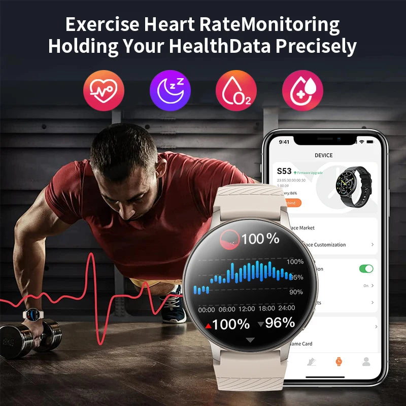 LIGE 2024 Smartwatch | Bluetooth Calling | Heart Rate Monitor | Blood Oxygen | IP68 Waterproof | Fitness Tracker