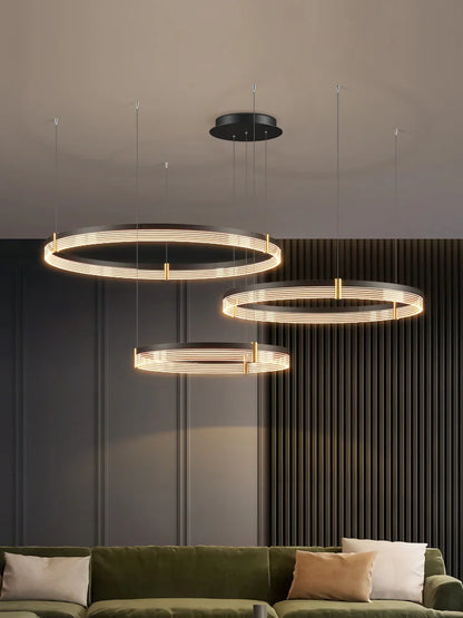 Modern Minimalist Chandelier | LED Lighting | Adjustable | Home Decor | Living Room