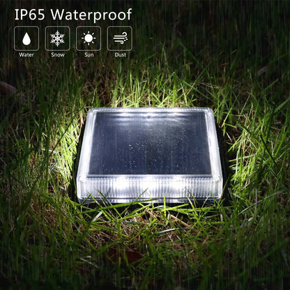 "12-LED Solar Deck Light – Large Solar Panel, Waterproof Outdoor Step Light with Auto ON/Off"