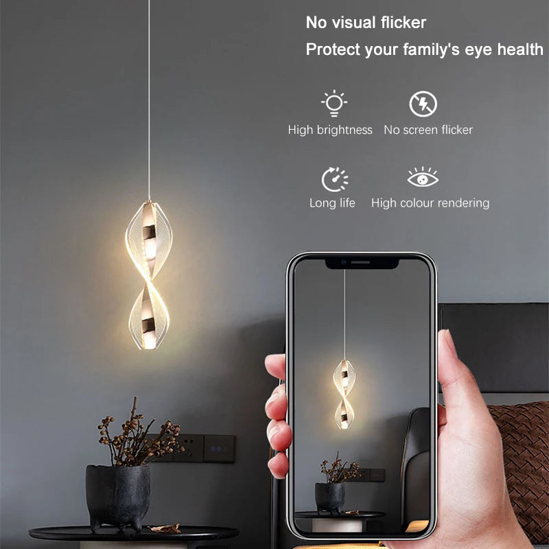 "Nordic LED Pendant Light – Modern Hanging Lamp for Living Room, Bedroom & Home Decor"