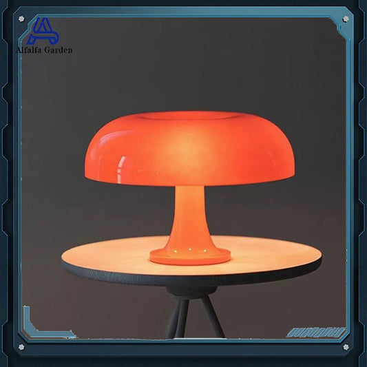 "Minimalist Mushroom Table Lamp – E14 Ornament Light for Living Room & Bedside"