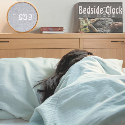 Wooden Digital Alarm Clock | Silent | Modern Design | Bedroom Clock | Home Decor