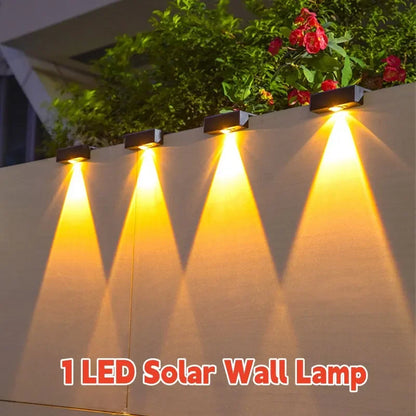 Solar LED Wall Lamp | Outdoor Lighting | Waterproof | Bright | Garden Decor