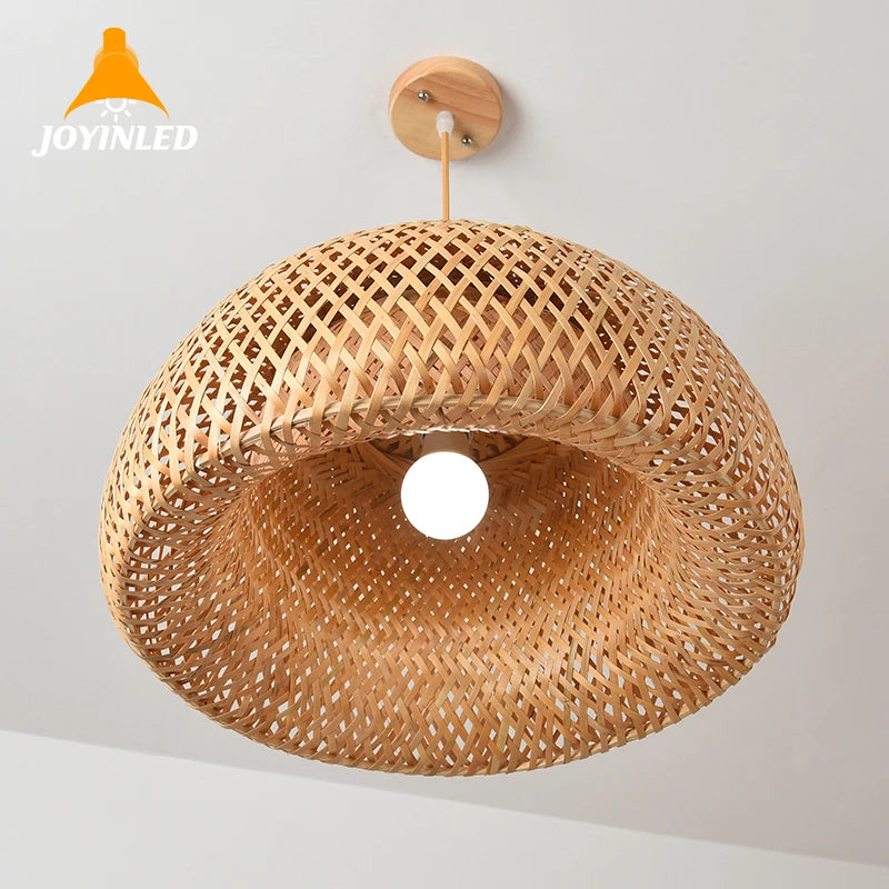 "Wooden Pendant Lamp – Countryside Style E27 Chandelier for Home & Hotel Decor"