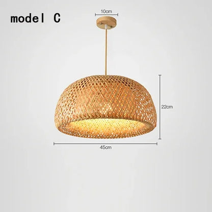 "Wooden Pendant Lamp – Countryside Style E27 Chandelier for Home & Hotel Decor"