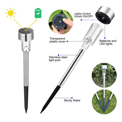 Solar Pathway Lights | Outdoor Lighting | Waterproof | Durable | Garden Decor