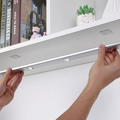 "Smart Motion Sensor LED Under Cabinet Light – USB Rechargeable Kitchen LED Bar"