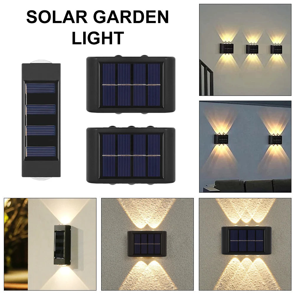 Solar-Powered Wall Lamp | Outdoor Lighting | Waterproof | Adjustable | Garden Decor