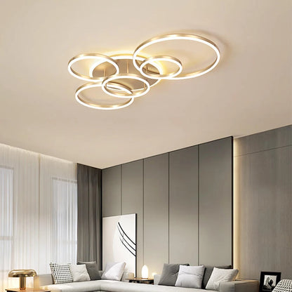 "IRALAN Modern LED Hanging Ceiling Lamp – Round Chandelier for Bedroom, Living & Dining Room"