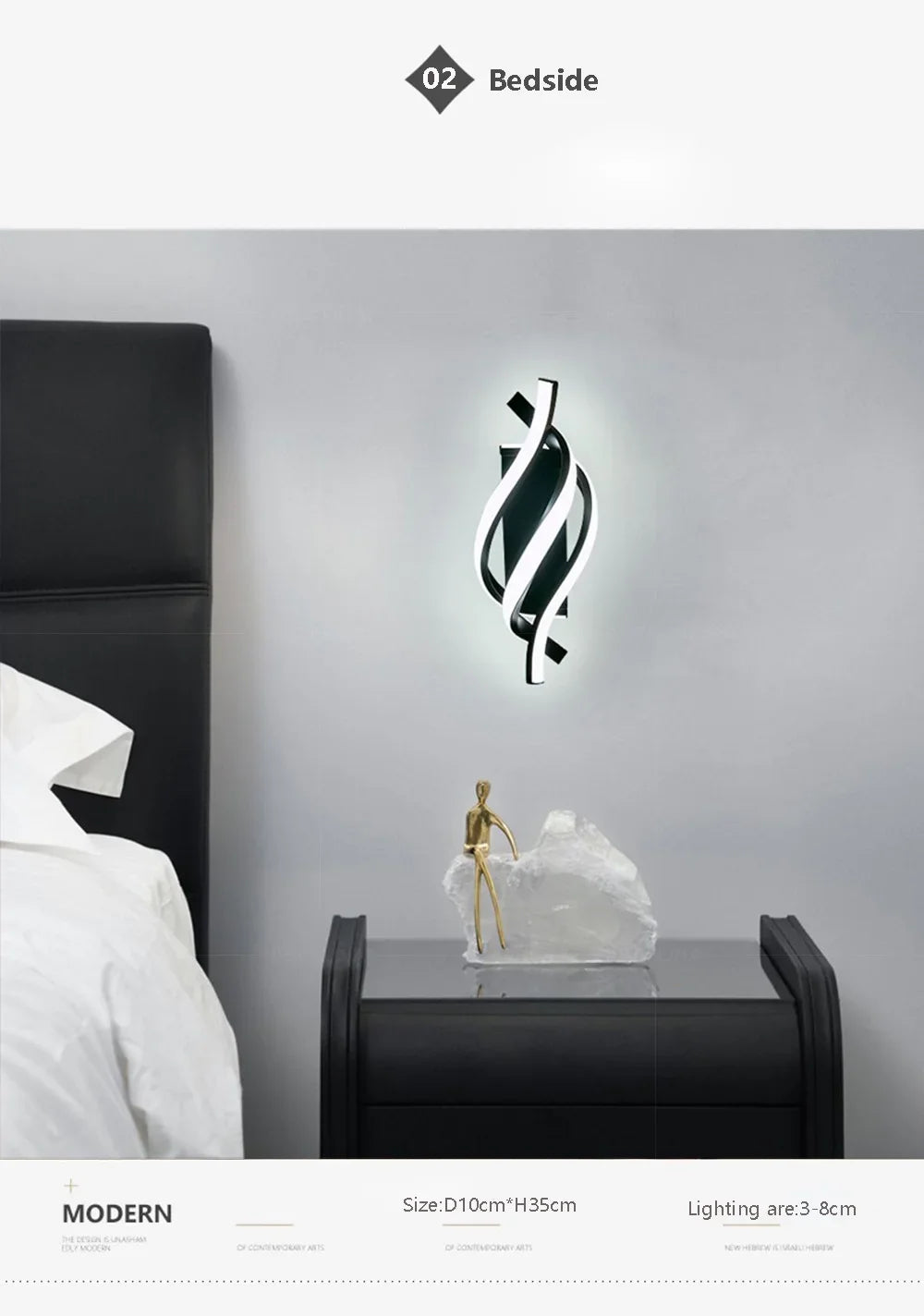 "Modern LED Wall Lamp – Creative Wall Sconce for Bedroom, Living Room, & Home Decor"