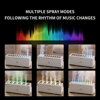 Ultrasonic Humidifier | RGB LED Light | Sound Rhythm | USB Rechargeable | Home Humidifier