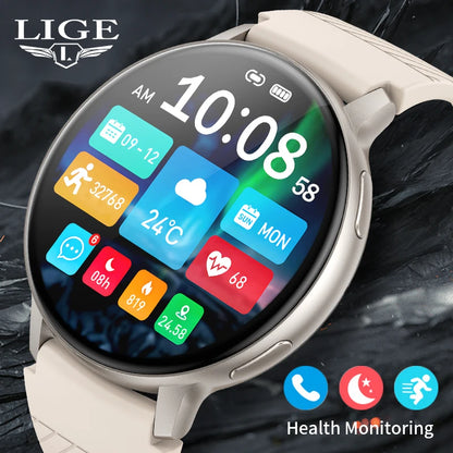 LIGE 2024 Smartwatch | Bluetooth Calling | Heart Rate Monitor | Blood Oxygen | IP68 Waterproof | Fitness Tracker