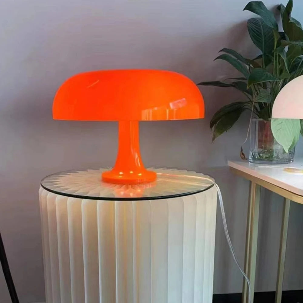 "Minimalist Mushroom Table Lamp – E14 Ornament Light for Living Room & Bedside"