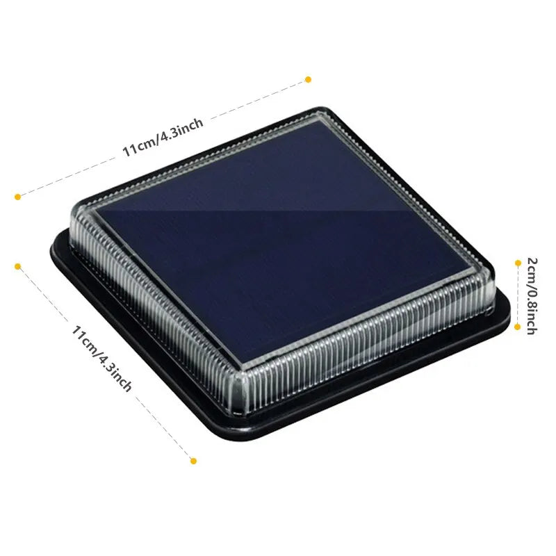 "12-LED Solar Deck Light – Large Solar Panel, Waterproof Outdoor Step Light with Auto ON/Off"