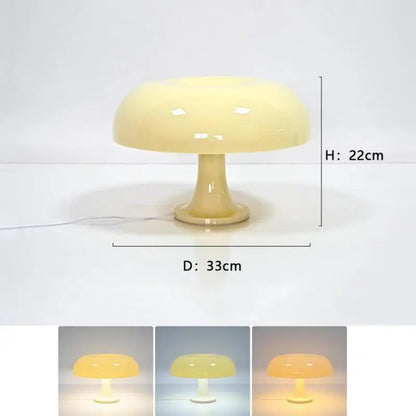 "Modern LED Mushroom Table Lamp – Minimalist Bedside & Living Room Lighting Decor"