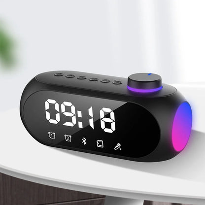 Multifunctional Bluetooth Speaker | 360° Surround Sound | RGB Lighting | Alarm Clock | FM Radio