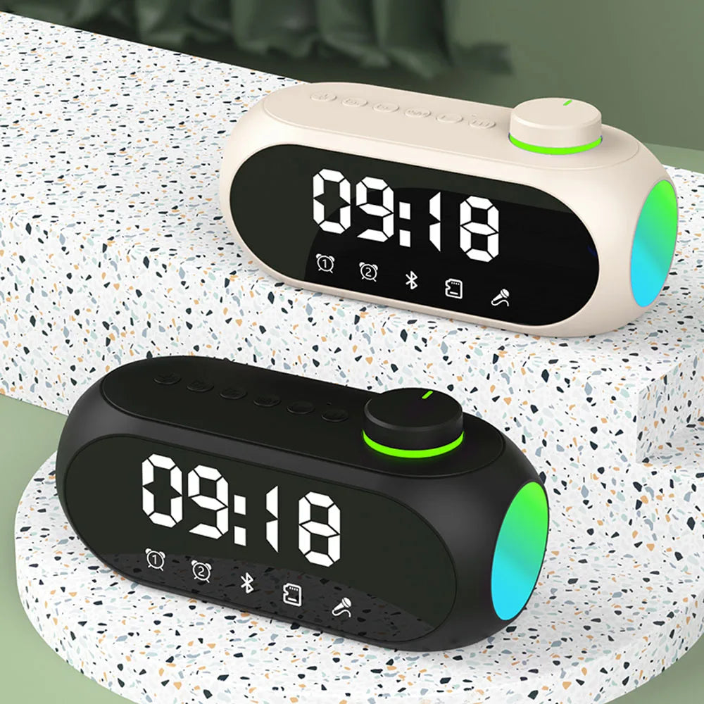 Multifunctional Bluetooth Speaker | 360° Surround Sound | RGB Lighting | Alarm Clock | FM Radio