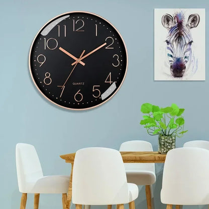 "8-Inch Silent Wall Clock – Modern Non-Ticking Battery-Operated Decorative Clock"