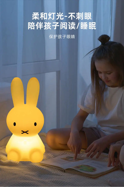 "Creative Rabbit Bears Nightlight – Rechargeable Bedside Lamp for Children’s Bedrooms"