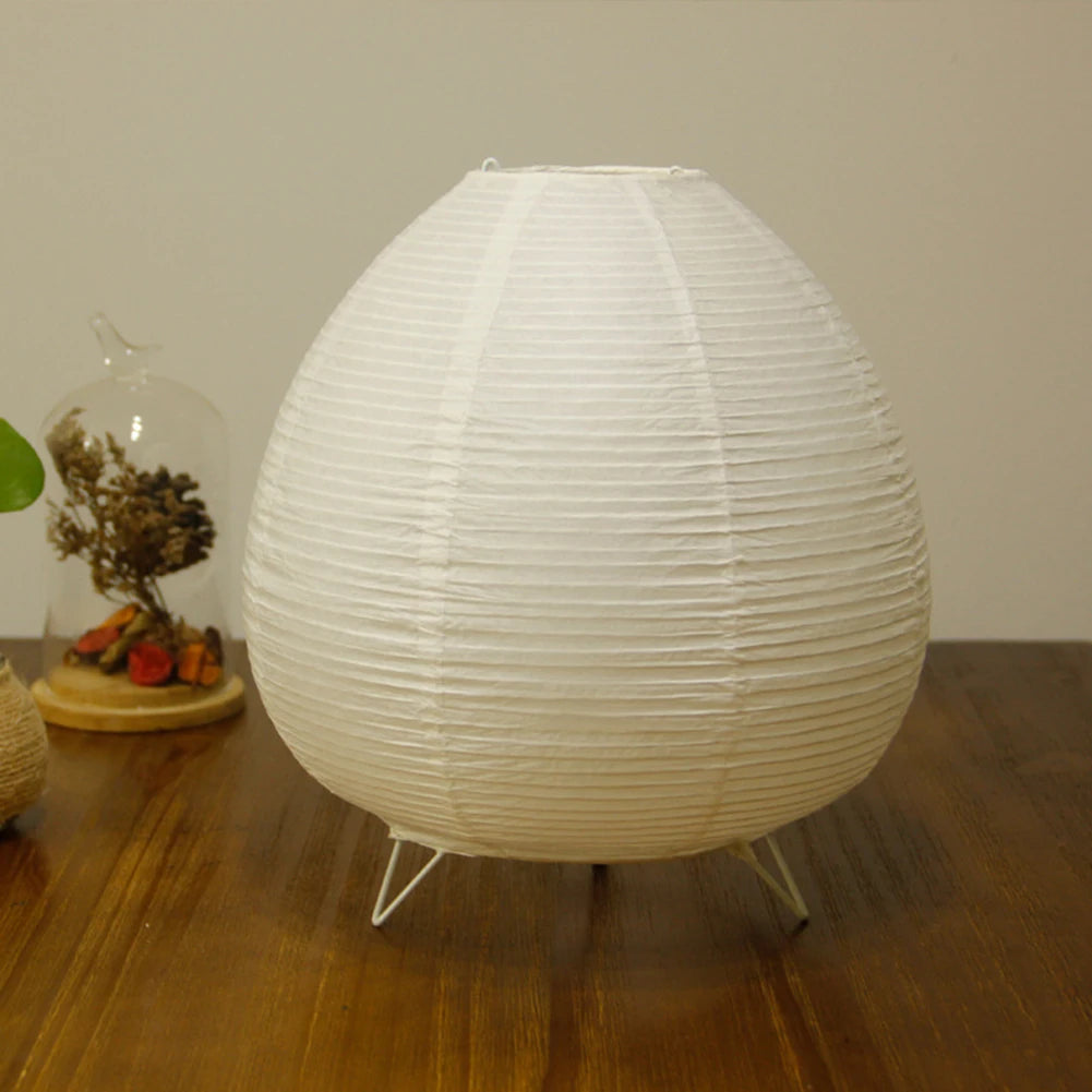 "Japanese Rice Paper LED Table Lamp – Modern Decor for Living Room, Bedroom & Study"